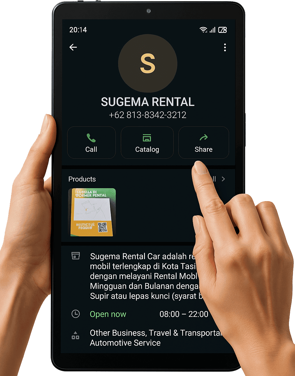 Ilustrasi cara booking melalui chat WhatsApp